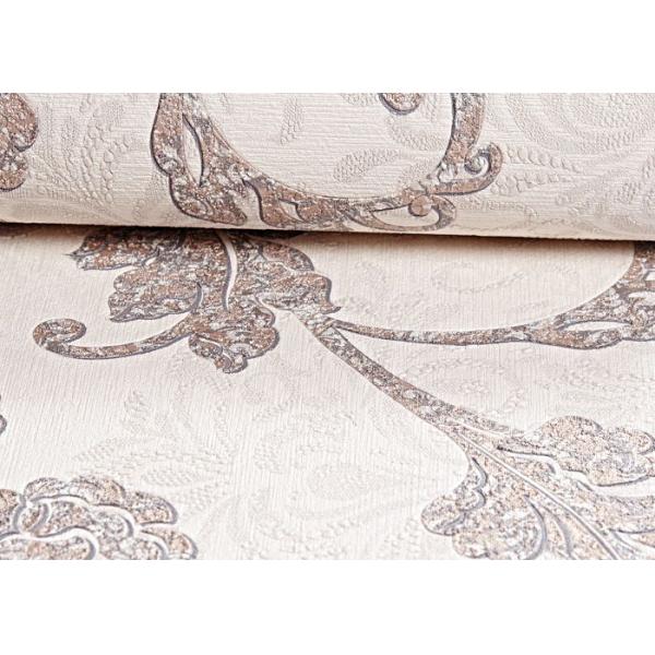 Waterproof Vinyl Country Style Wallpaper with Floral Pattern for Bedroom