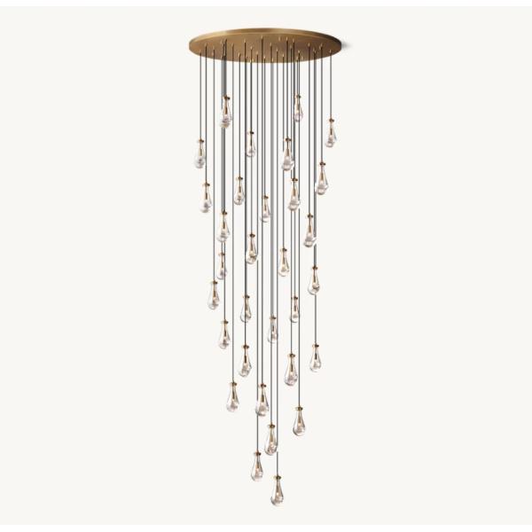 Ceiling Mount Custom Made Chandelier Rain Round Chandelier 60''