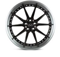 Noir Rim Silver Machining Face 17inches de 2PC Audi Forged Aluminum Wheels 5Spoke