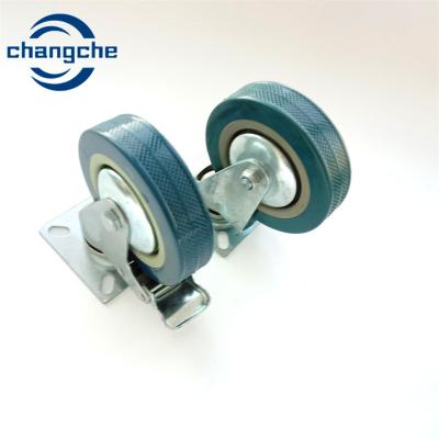 Rubber Swivel 400kg Castors Heavy Duty Threaded Caster Wheels 1.5 Inch