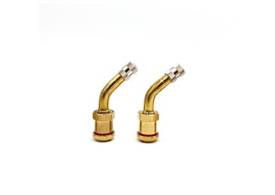 V3.22.1 Brass Stem Tire Valve Effective Length 58mm European Style Bend 45°