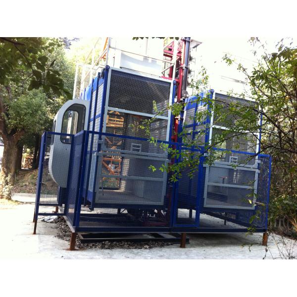 VFD Building Cage Hoist Lifting Twin Cage 3200kg with High Speed