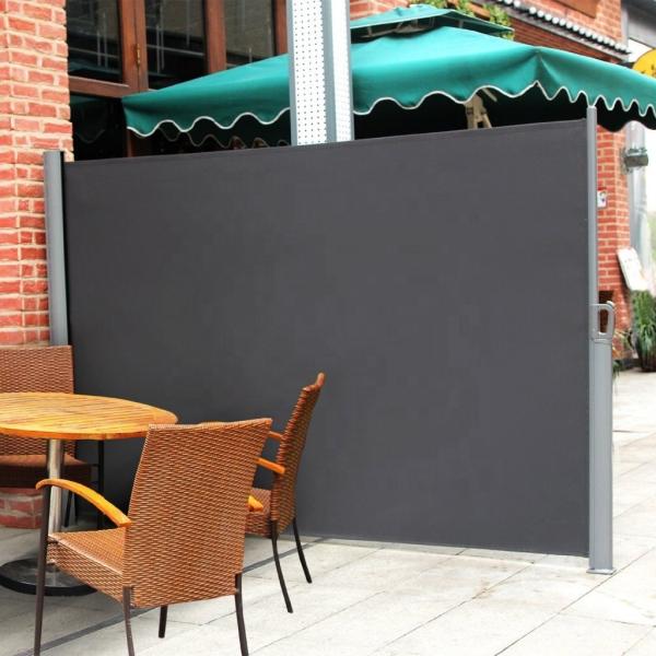 Extendable Aluminum Patio Side Screen Awning for Garden Privacy Divider 300CM Length
