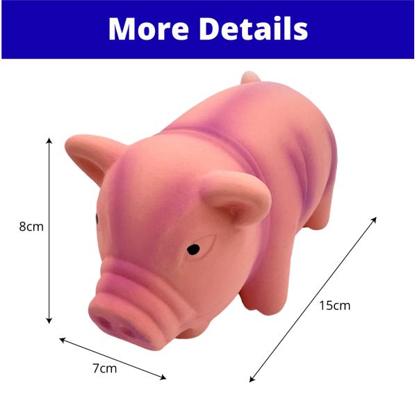 Cute Latex Pig Shape Dog Toy Durable Pet Toy For Chewing And Interactive Play
