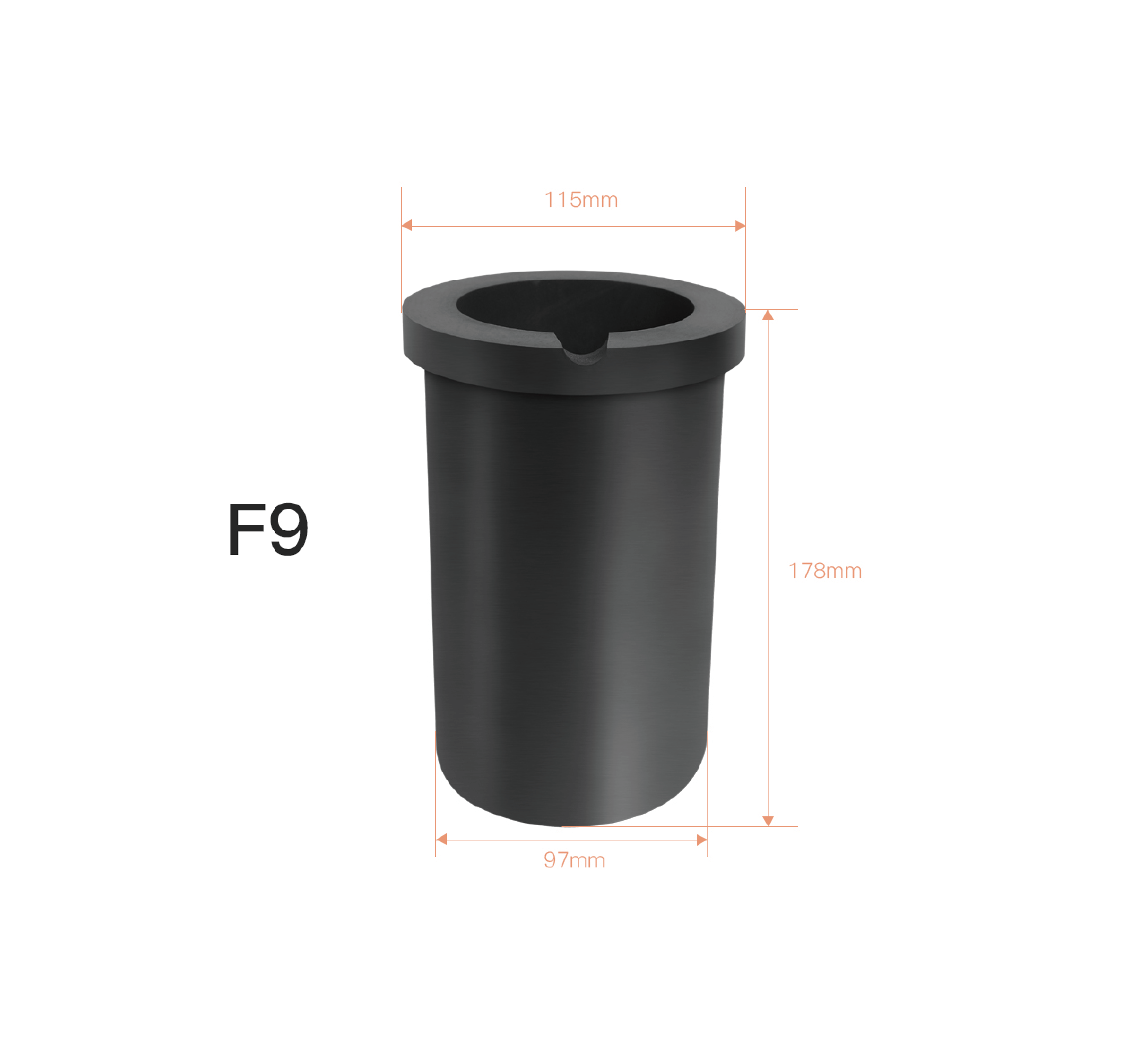 F1-F8 1kg-8kg Ceramic /graphite Melting Crucible Sets For Melting Furnace