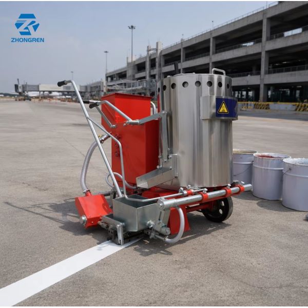 100kg LPG Heated Painting Thermoplastic Road Marking Machine / Equipment For Road Construction