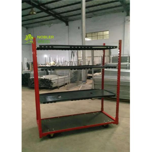 Galvanized 1350*565*1900MM Danish Flower Pot Trolley