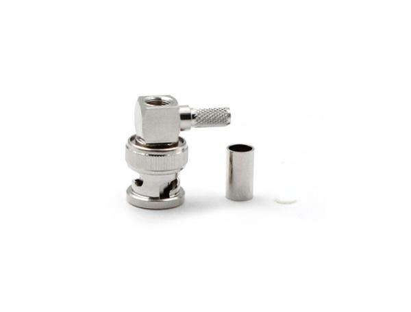 BNC Male Right Angel Connector for RG58LMR195LMR200 Cable Crimp
