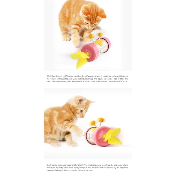 Hot Sale Cat Balance Car Cat Catnip Hair Interactive Self-playing Pet Toy