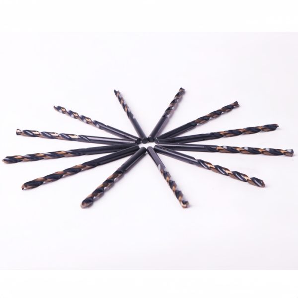 ANSI M35 Cobalt Twist Drill Bit – 1/2 Inch Max, Three-Flat Shank, Black & Gold, for Metal Drilling