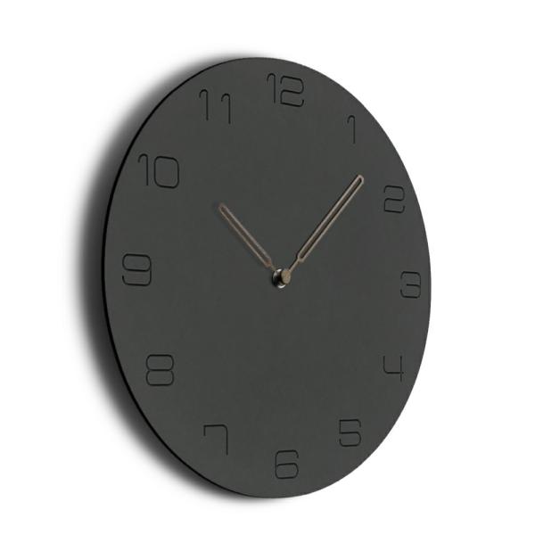 Black 5mm Mdf Wall Clock Living Room Decoration Silent Wall Clock