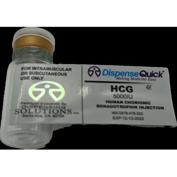 Hcg 50000 Iu Hologram Small Medicine Bottle Labels Customizable PAPER/PET/PVC Material