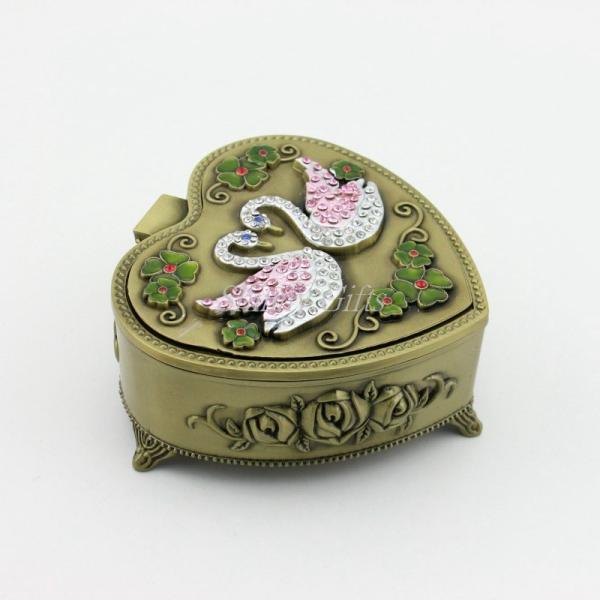 Heart Shaped Jewelry Storage Box Jewelry Box with Mirror