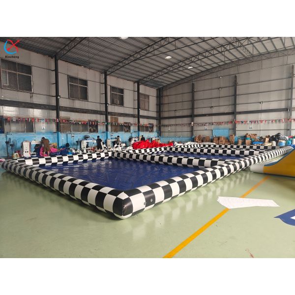 Manufacturer PVC Giant Double Pool Inflatables Swimming Pool For Outdoor