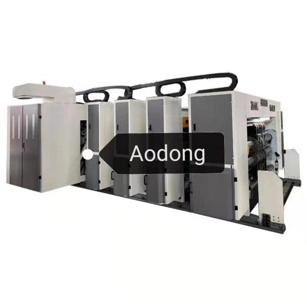 PLC Control Flexographic Box Printing Machine , Rotary Die Cutting Equipment