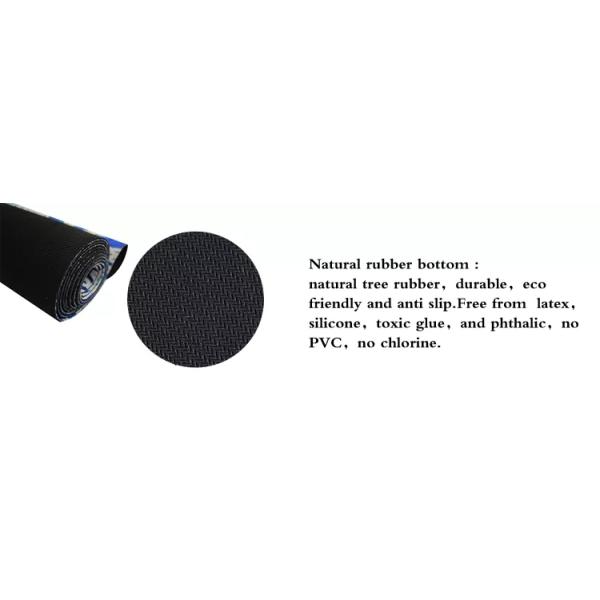 1830*680*1.5mm Suede Rubber Yoga Mat Anti Slip Natural Rubber Exercise Mat
