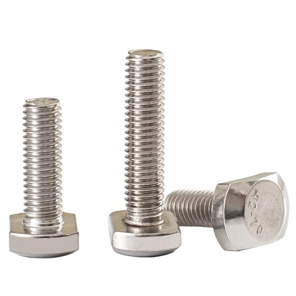 M8 M6 T Tracé de tête métallique 304 410 en acier inoxydable boulon plat pour profilé en aluminium