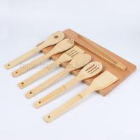 Ensemble d'ustensiles de cuisine en bambou pour batterie de cuisine antiadhésive - Ustensiles écologiques