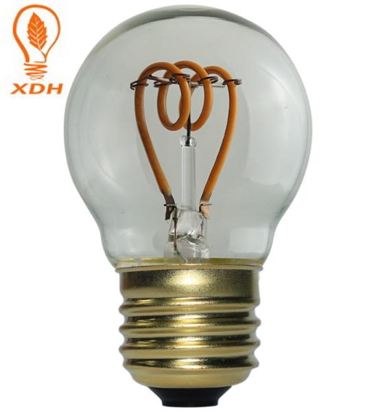 Vintage antigo morno do bulbo E27 2700K 220V do filamento do diodo emissor de luz G45