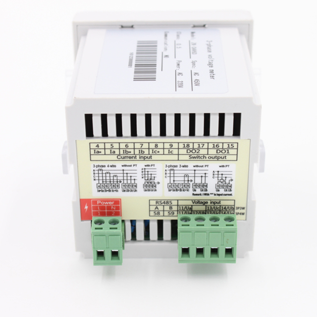 Digital AC Voltage Meter 3 Phase Panel Meter 72x72 LED Display RS485 Modbus-RTU 0.5 Accuracy 50/60Hz AC 220V 2 Years Warranty