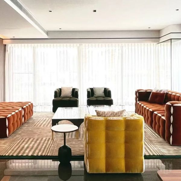 Free Combination Sofa Split Module Splicing High-end Designer Light Luxury Villa Fabric Sofa
