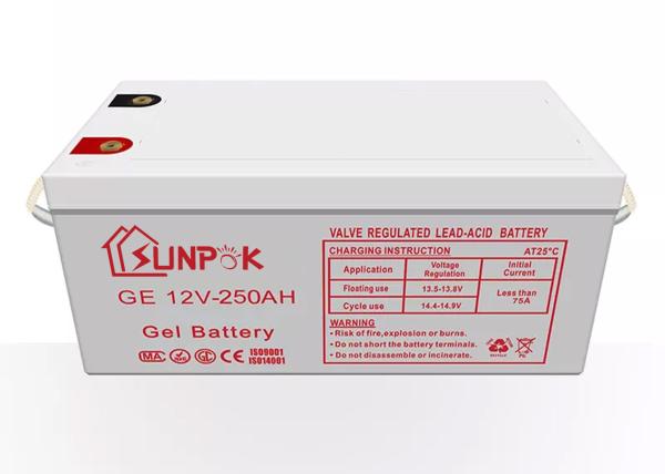A bateria do gel do Agm 12V selou a bateria solar do armazenamento acidificado ao chumbo de 200ah 250ah
