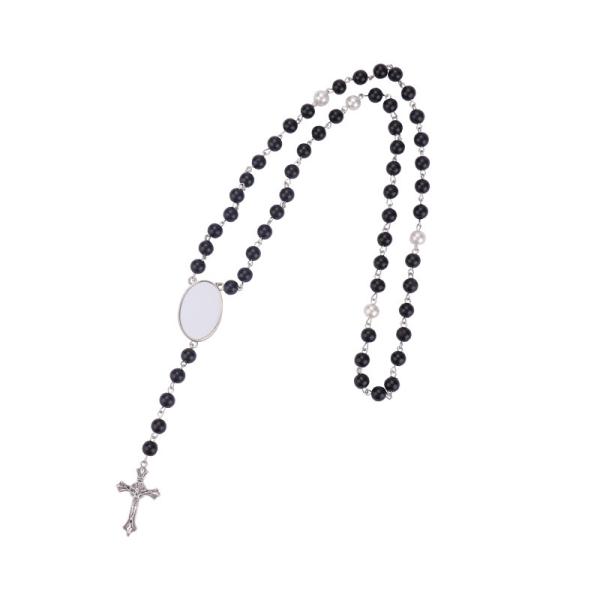 DIY Photo Insert Sublimation Rosary Beads Necklace Custom Rosary Necklace