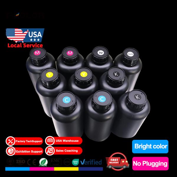 Fcolor 500ML Gold Stamping Varnish UV DTF Gold Foil Varnish Ink for UV DTF Printer XP600 DX5 DX7 I3200 Printhead