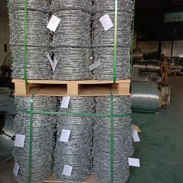2.8mm~1.8mm Prison Barb Wire Fence Hot Dipped Galvanized Barbed Wire anti oxidation