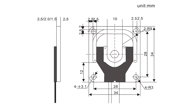 Load Sensor - 50kg (Generic) Full Bridge 4 Wires Flat Thin Miniature Micro Force Weight Sensor Small Load Cell 5kg 10kg 20kg 30kg 50kg 75kg 100kg 150kg
