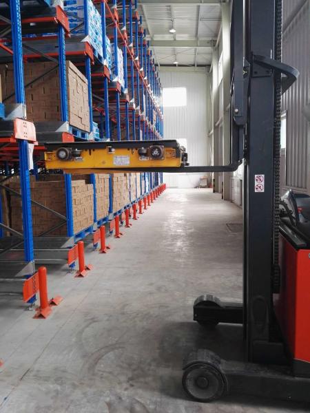 Semi Automatic Pallet Shuttle System , Compact Storage System W1000 X D1200mm Size