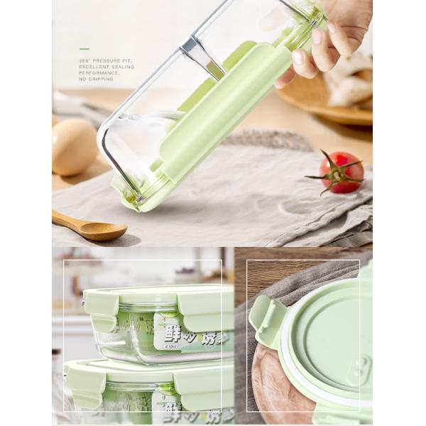 кнопка 680ml запирая воздухонепроницаемый стеклянный контейнер приготовления уроков еды