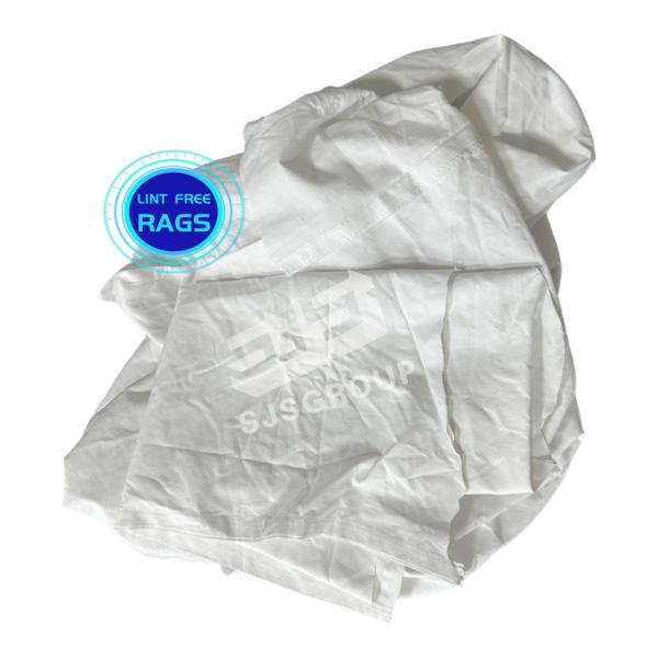 Soft and Gentle Touch Pure Cotton Pure White Cut Used Bed Sheets Rags for Industrial Cleaning
