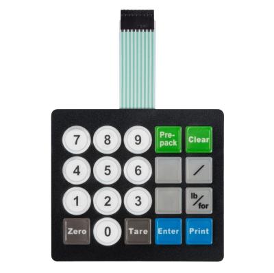La coutume gravent le clavier numérique en refief tactile de bouton avec le dôme en métal pour la machine électronique
