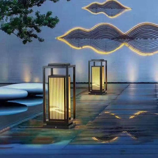 IP 65 Chinese New Style LED Garden Lights with Galvanized sheet Lamp Body for Villa Park