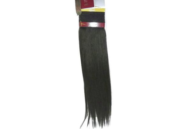 Black Or White Long Indian Human Hair Extensions / Sleek Hair Weaving
