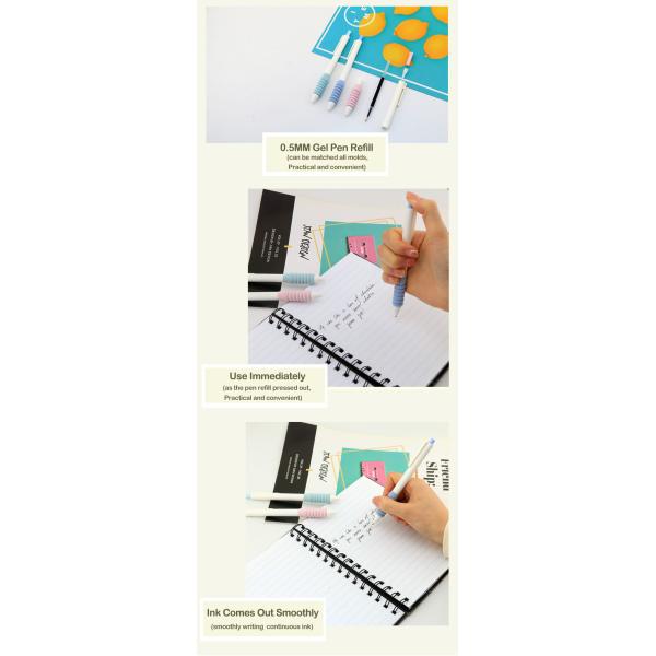 Sponge Grip Plastic Neutral Pen 0.5mm Simple Design Press Signature Pen