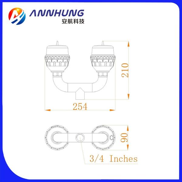 FAA L810 IP66 4W 32.5cd 60FPM Aircraft Warning Light