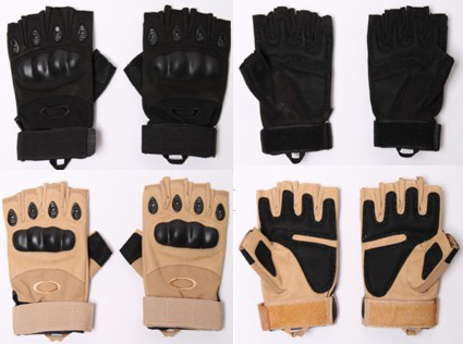 Military Paintball Half Finger Shooting Gloves For Protection Customized Logo
