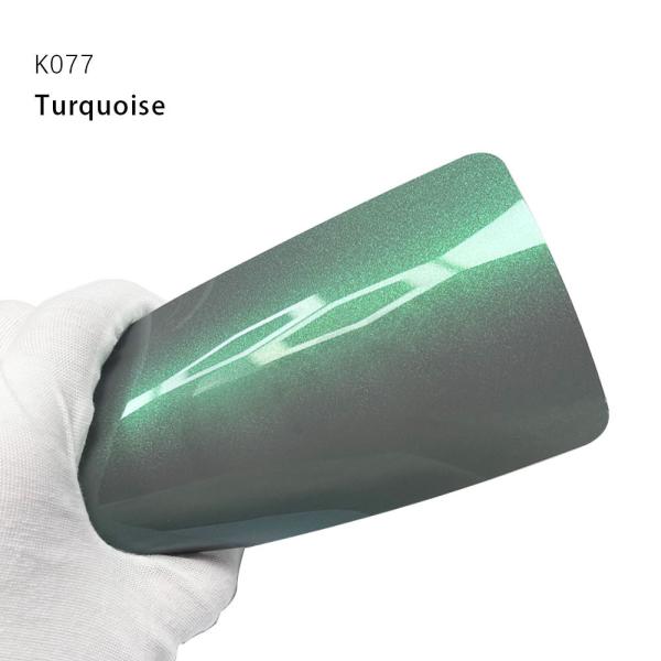 K077 Turquesa TPU Brillo Color Diamante PPF Autocuración Vinyl Revestimiento para automóviles