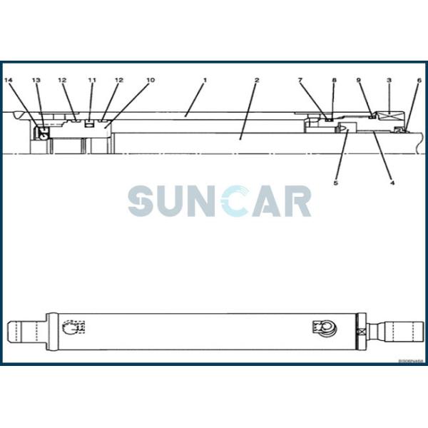PU01V00030R100 Crawler Excavator Cylinder Seal Kit Fits CNH CX17B