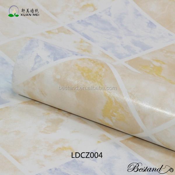 Bathroom Vinyl Wallpaper Imitated Ceramic Tile Design for Wall Decoration 3d Wall Covering