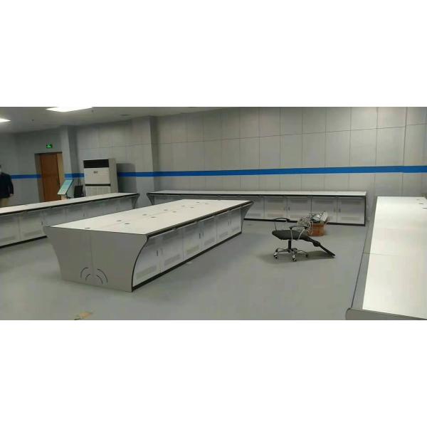 Home Office Control Center Desk Double Seat PC Desk with Laboratory Console and Platform