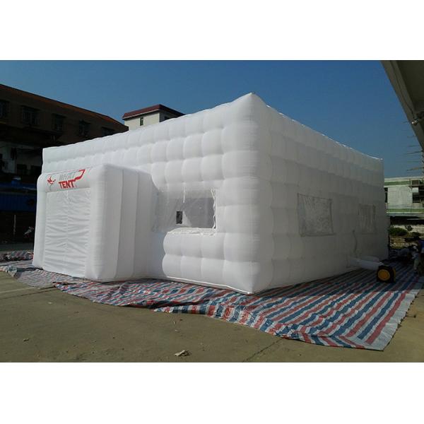 Waterproof White Inflatable Camping Tent 10mLX10mWX4.2mH Inflatable Event Tent