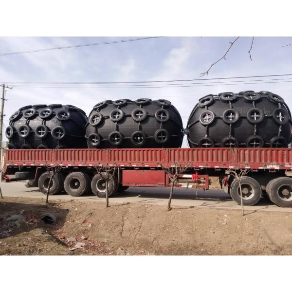 2.5*4m Marine Pneumatic Rubber Fender With Galvanized And Tyre Sheath Dock And Ship