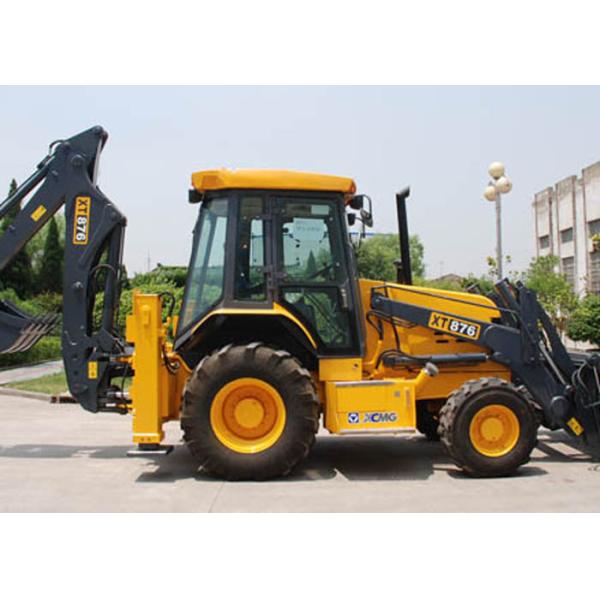 Cummins Diesel Engine Big Compact Tractor with Backhoe 82KW Power Low Maintenance