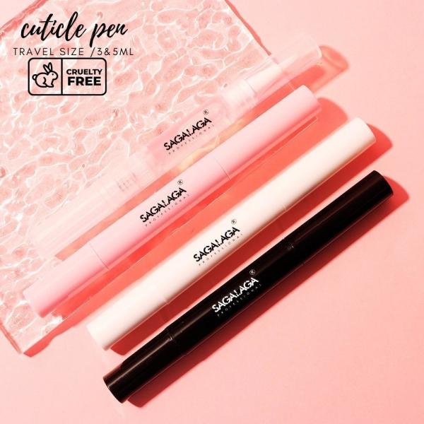 Nail Treatment Cuticle Revitalizer Oil SAGALAGA Custom Black Bottle with Brush and Mango Private Label Pen MSDS Certified