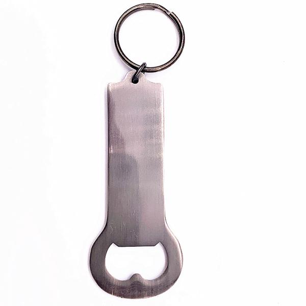 Custom Made Metal Keychains , 3D Both Sides Silver Antique Metal Bottle Opener Keychain
