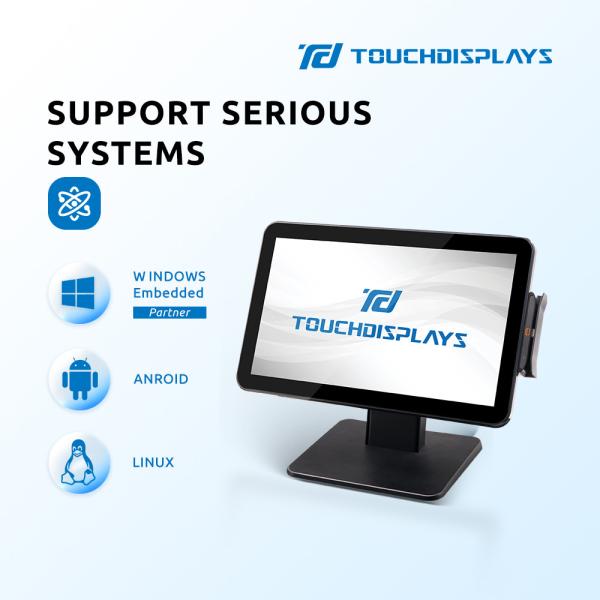 4Gb RAM 15.6'' Dual Screen All In One Touch POS Terminal For Restaurant