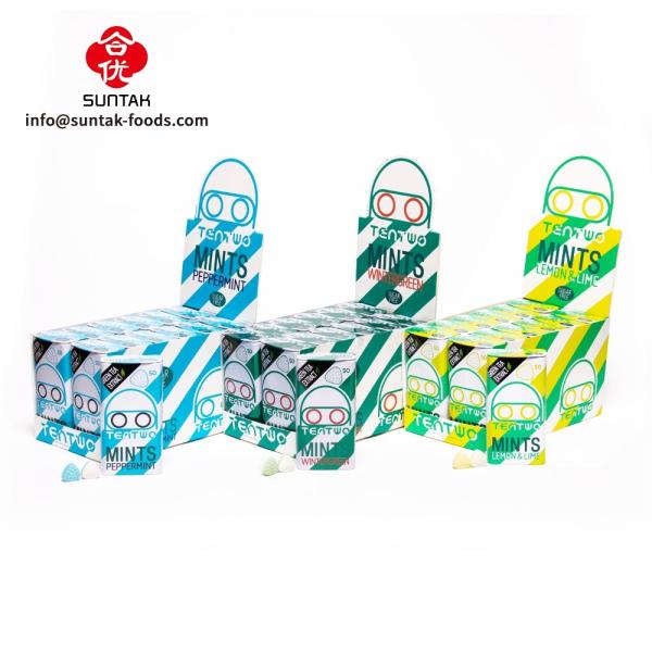 Private label sugar free mints candy with green extract for fresh breath